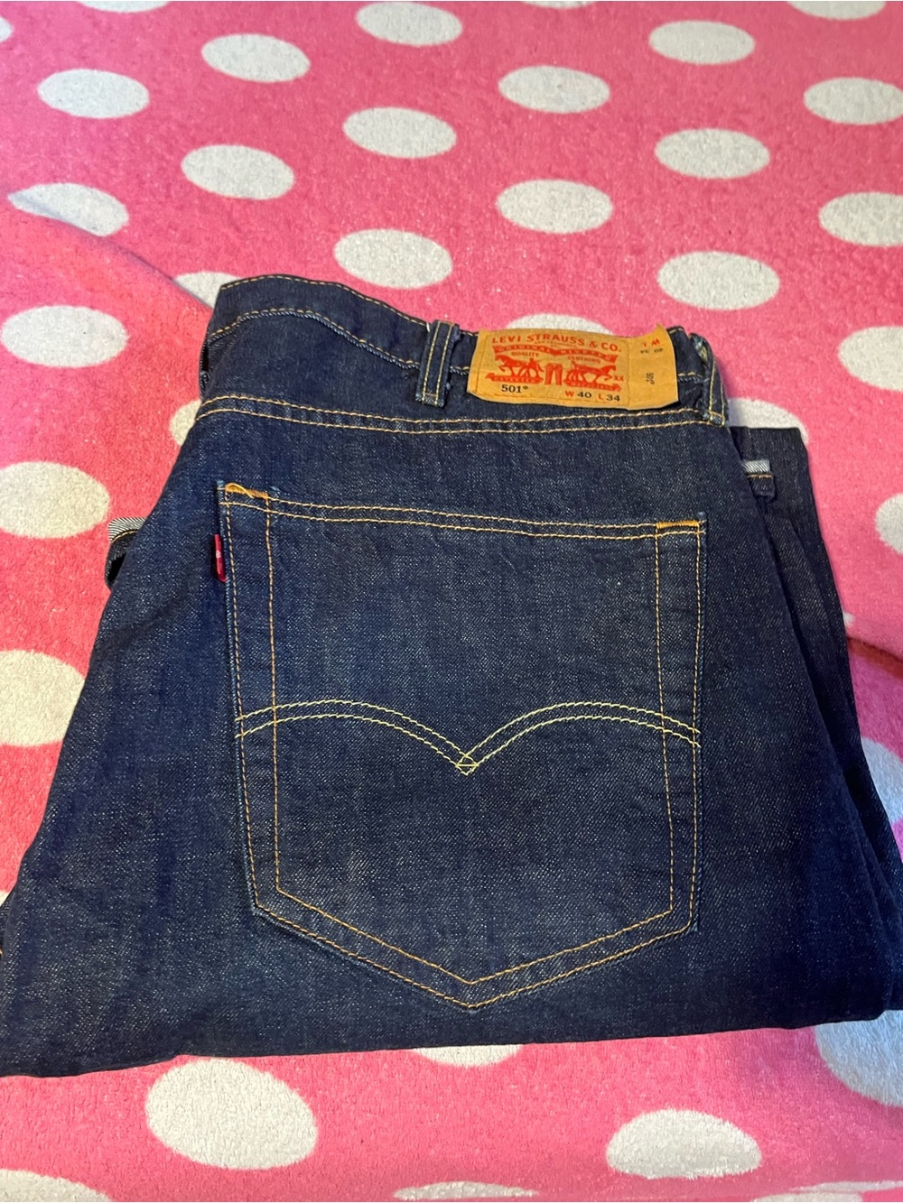 Levi's Men's Dark Blue 501 Classic Fit Jeans